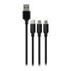 کابل تبدیل USB به Micro USB/ Type C/ Lightning بیاند مدل BA918